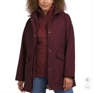 Lands' End Ladies' 3-in-1 Systems Jacket, Vest, Lightweight Burgundy, Size, XL
